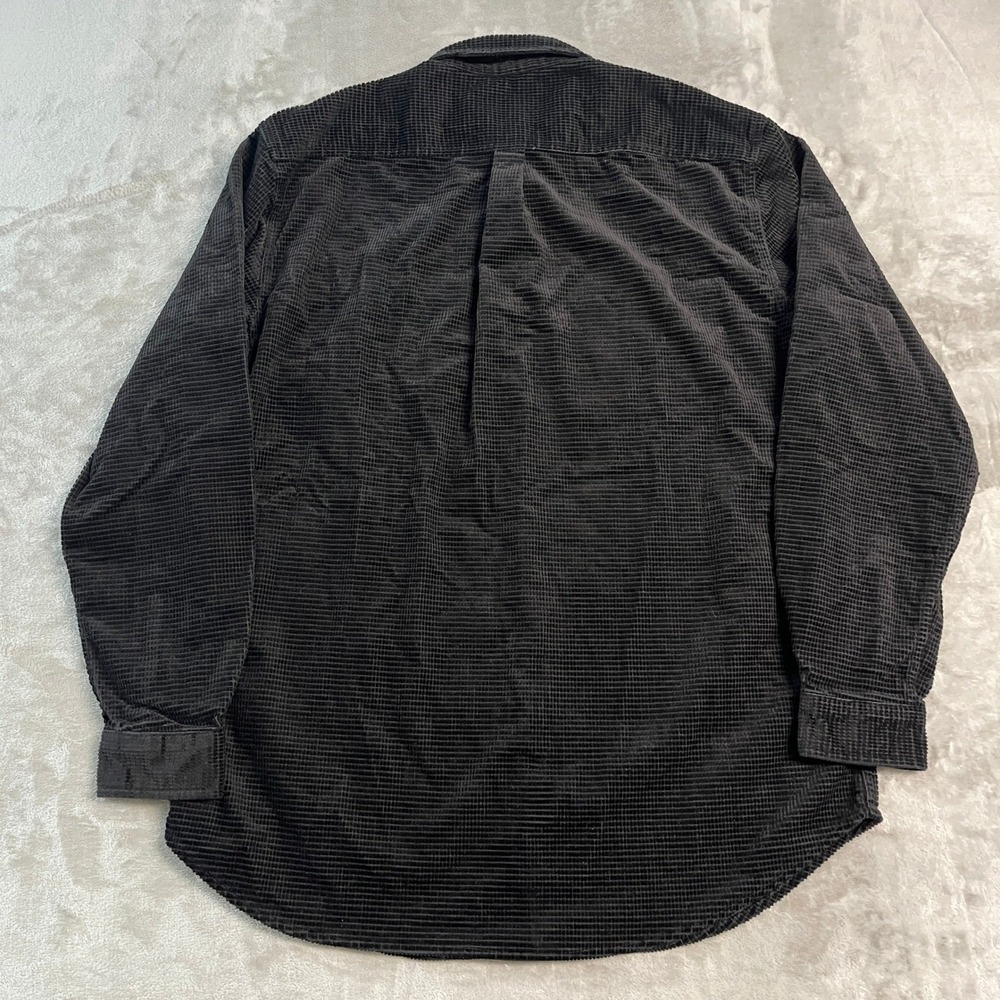 Territory Ahead Mens MT Black Waffle Corduroy Long Sleeve Button Down Shirt EUC - Picture 11 of 15